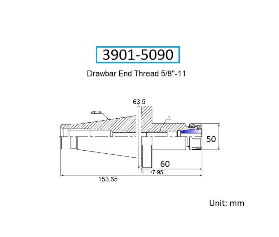 Режущий инструмент HHIP 3901-5090 Pro-Series NMTB ER-32 Collet Chuck 5/8"-11 Dra