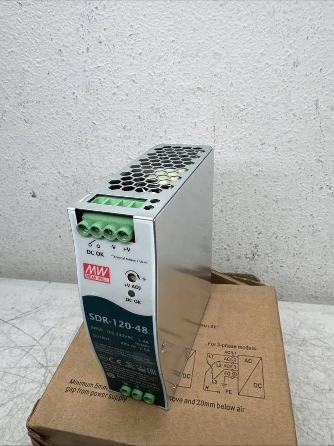 Блок питания SDR-120-48 AC to DC Din-Rail Power Supply with PFC Function, 48VDC,
