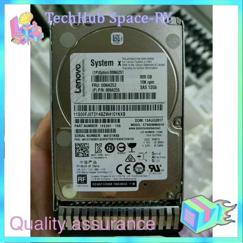 Жёсткий диск IBM/LENOVO 00NA252 00NA251 00NA255 900GB 10K 12Gbps G3HS 2.5" SAS H