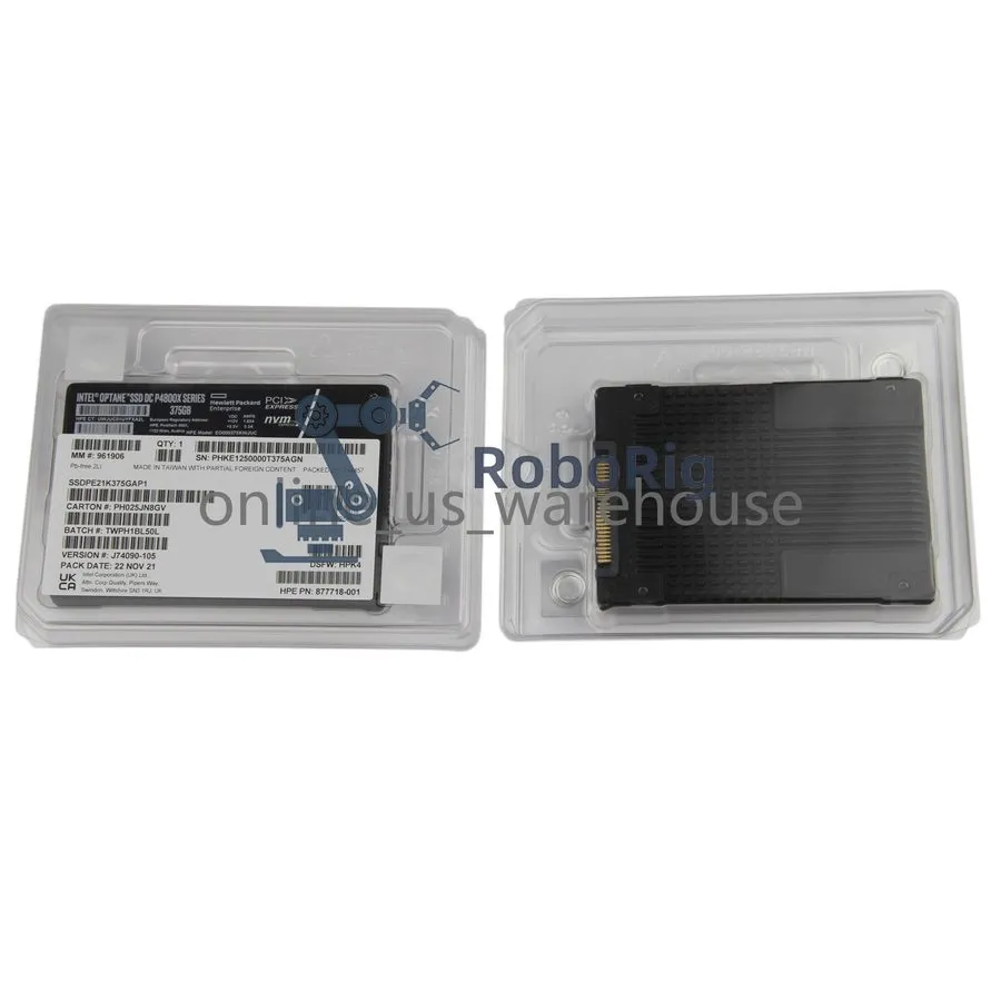 SSD-накопитель Intel Optane P4800x 375GB SSD U.2 NVME PCIE HP SSDPE1K375GAP1 Sol