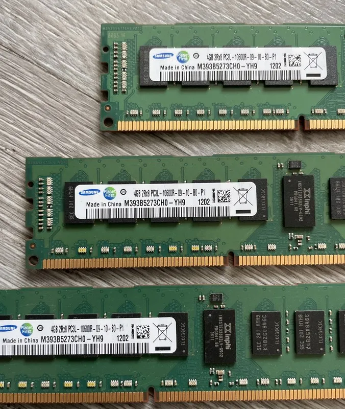 Модуль памяти LOT 4-Samsung M393B5273CHO-YH9 16GB (4GBx4) PC3L-10600R DDR3-1333M — фото лота 2