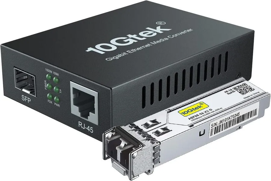 Медиаконвертер 10Gtek Gigabit Optical Media Converter, Multimode Dual LC Fiber 1