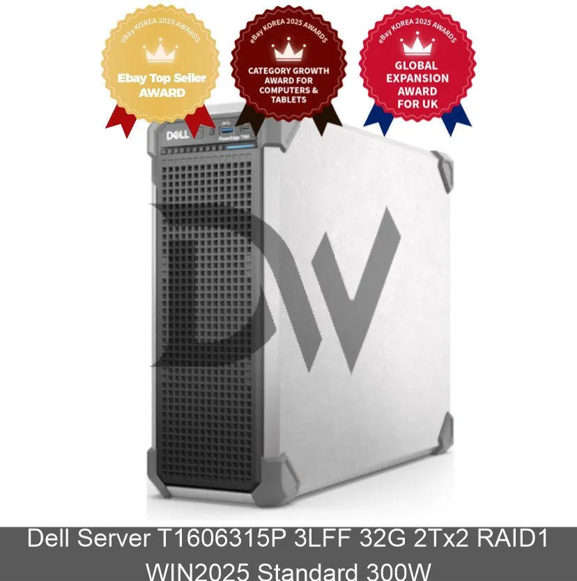 Сервер Dell Server T1606315P 3LFF 32G 4T WIN2025 Standard 300W Server Computer