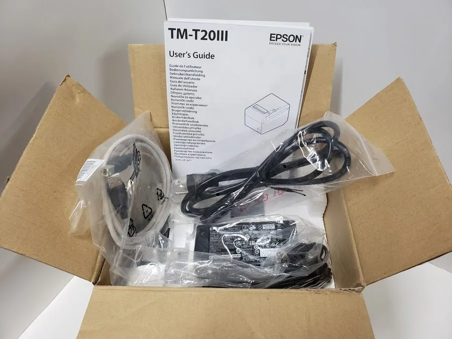 Принтер чеков Epson TM-T20III M267D Point Of Sale Receipt Printer Ethernet USB J — фото лота 1