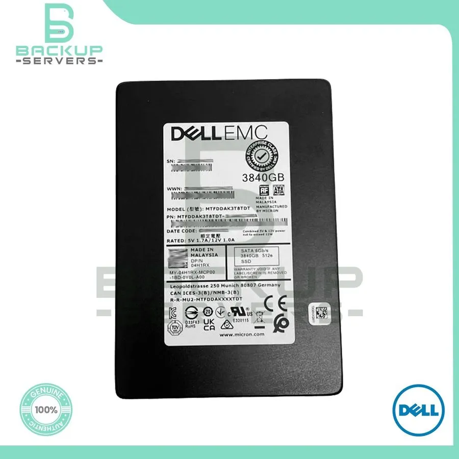 SSD-накопитель Dell 59YY0 Micron MTFDDAK3T8TDT 3.84TB 2.5" 6Gbps Mixed Use SED S