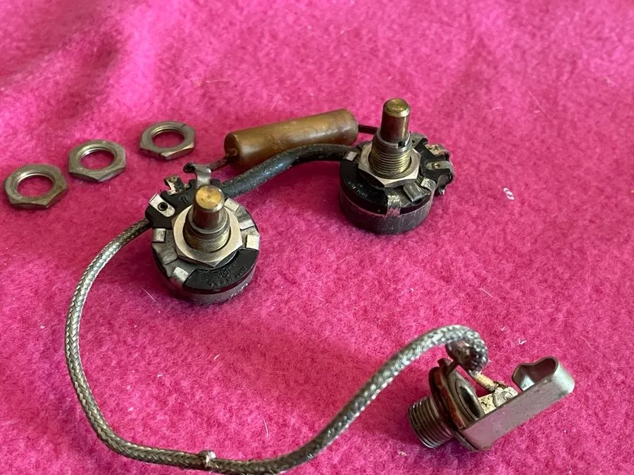 Жгут проводов vintage 1951 /1952 IRC Gibson 500 K pots wiring harness для L5 Les — фото лота 2