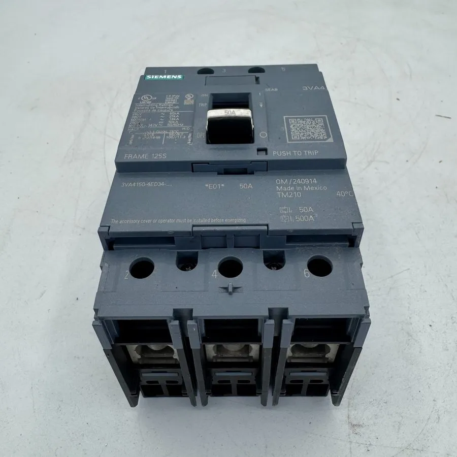 Автоматический выключатель Siemens 3VA4150-4ED34-0AA0 Circuit Breaker 50 Amp 3 P — фото лота 2