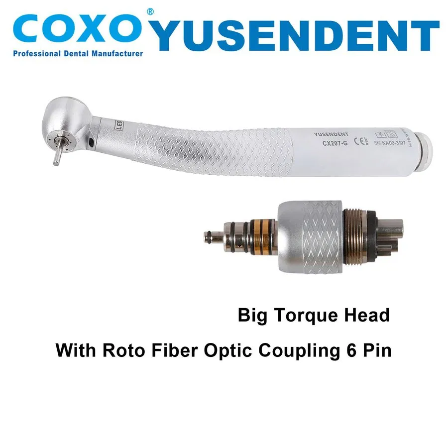 Стоматологический наконечник COXO Dental Handpiece Fiber Optic High Speed Turbin — фото лота 4