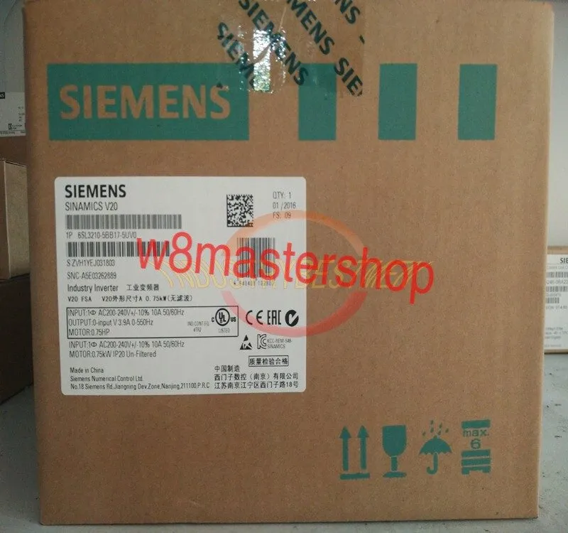 Частотный преобразователь SIEMENS SINAMICS V20 6SL3210-5BB17-5UV0 INVERTER