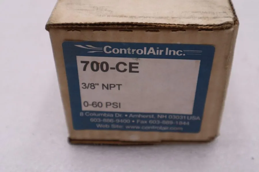 Трубопроводная арматура CONTROLAIR INC 700-CE PRESSURE REGULATOR 3/8" NPT 0-60 P