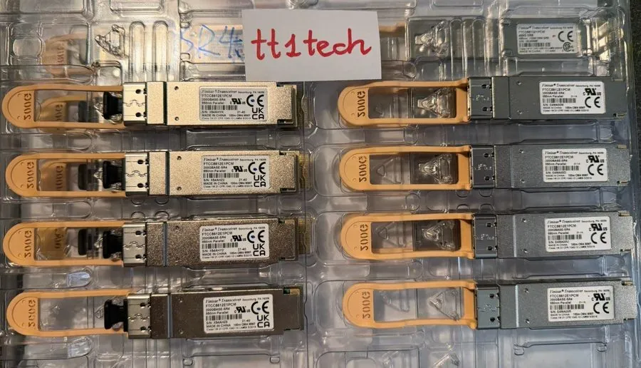 Трансивер 1pc Finisar FTCC8612E1PCM 200GBASE-SR4 QSFP56 SR4 100m Transceiver Mod