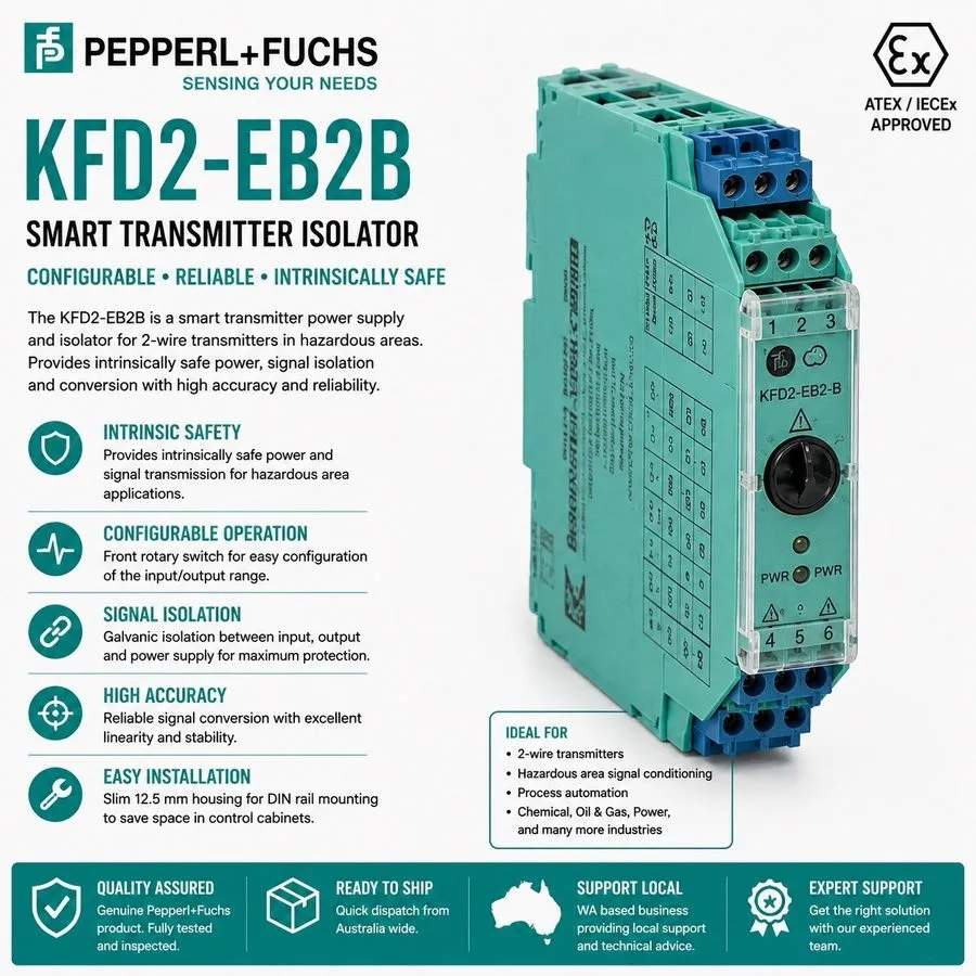 Датчик Pepperl+Fuchs KFD2-EB2B Smart Transmitter Isolator ATEX/IECEx Approved — фото лота 1