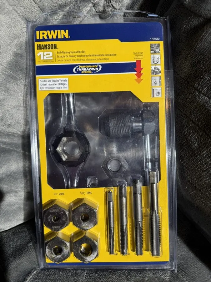 Режущий инструмент Irwin Hanson 1765542 Self-Aligning Tap and Die Set