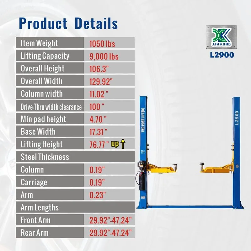 Автоподъёмник 9000lb Double Sided 4 Post Car Lift Standard 78" Increased Height — фото лота 4