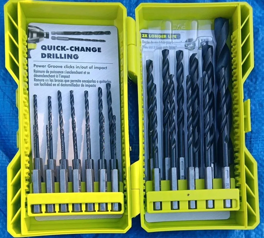 Режущий инструмент RYOBI A972502 Black Oxide Hex Shank Drill Bit Set (25-Piece)