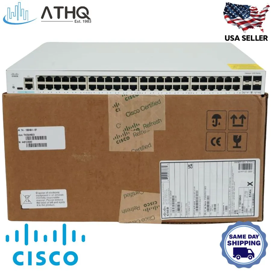 Коммутатор Cisco C1200-48T-4G Catalyst Switch 48 Port GE 4x1GE SFP — фото лота 1