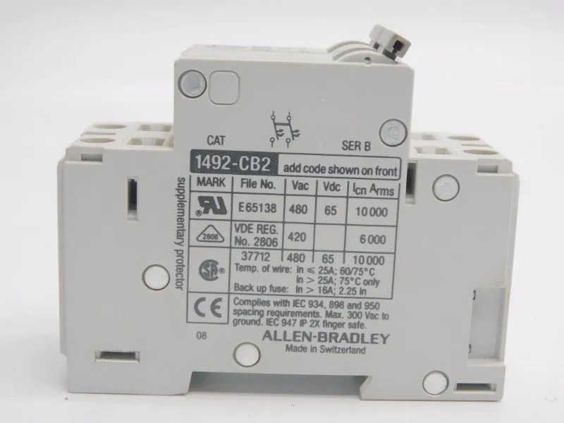 Автоматический выключатель 1492-CB2G300 Allen Bradley Circuit Breaker 30A 2 Pole