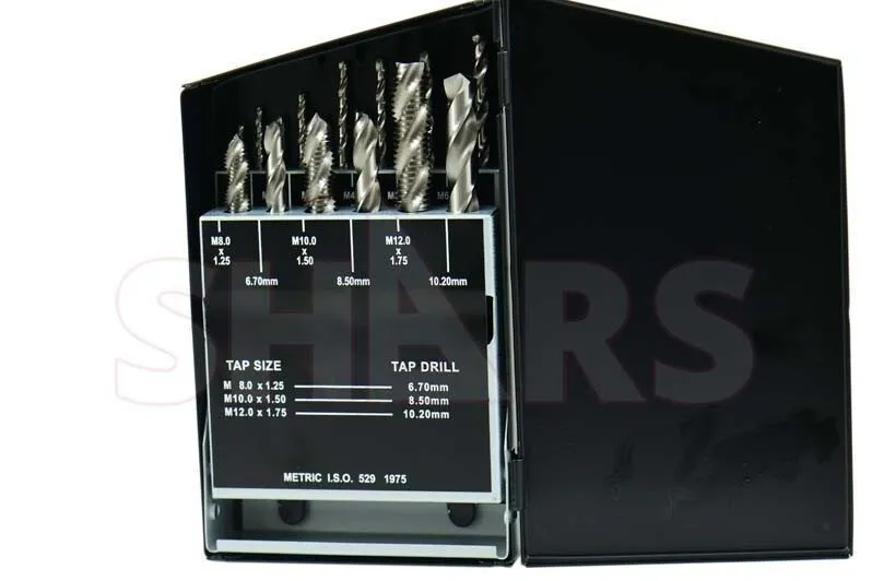 Режущий инструмент M2.5x0.45 to M12x1.75 2.05 to 10.2MM HSS Flute Bottom Tap & D