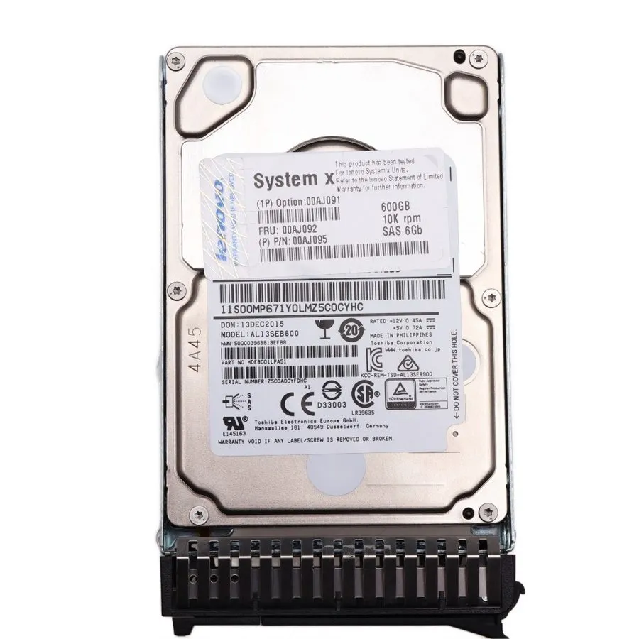 Жёсткий диск Lenovo / Toshiba 600GB 2.5" SAS для System X Server // 00AJ092