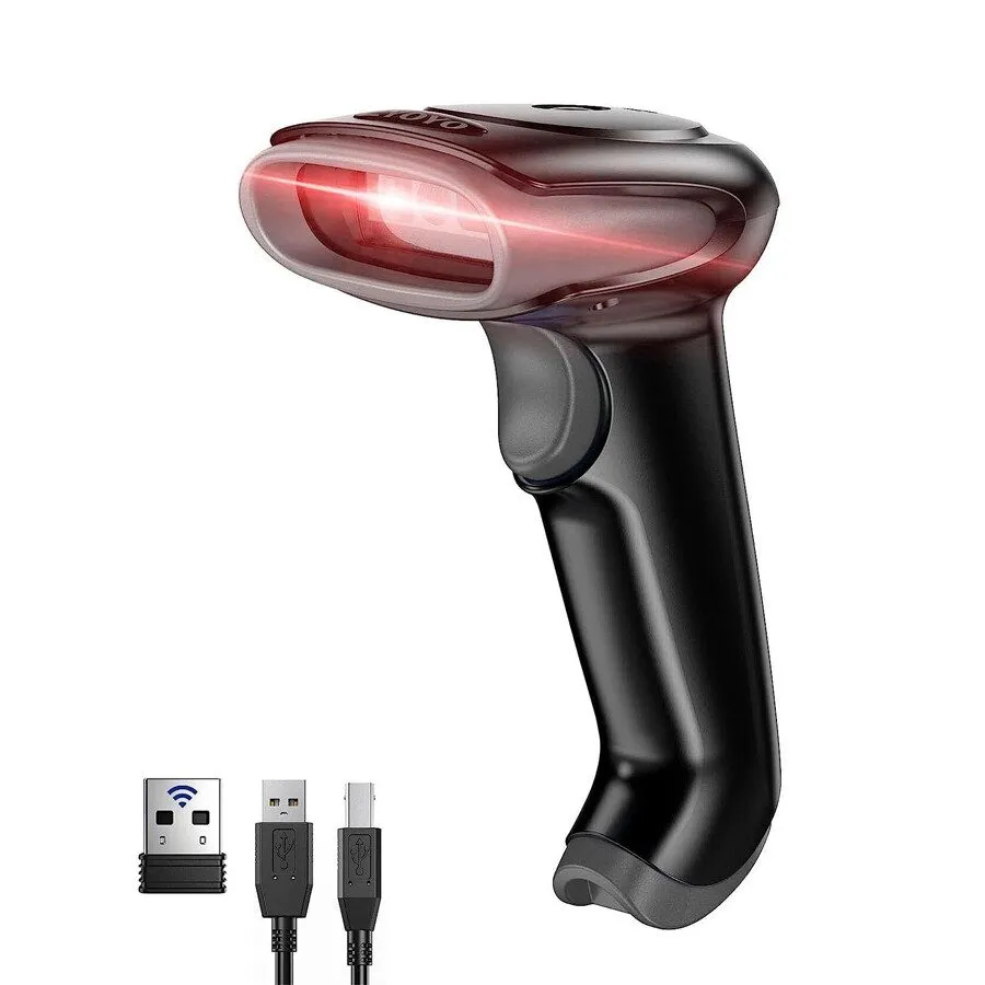 Батарея Eyoyo 2D QR Wireless Barcode Scanner 2500mAh Handheld Cordless USB Wired