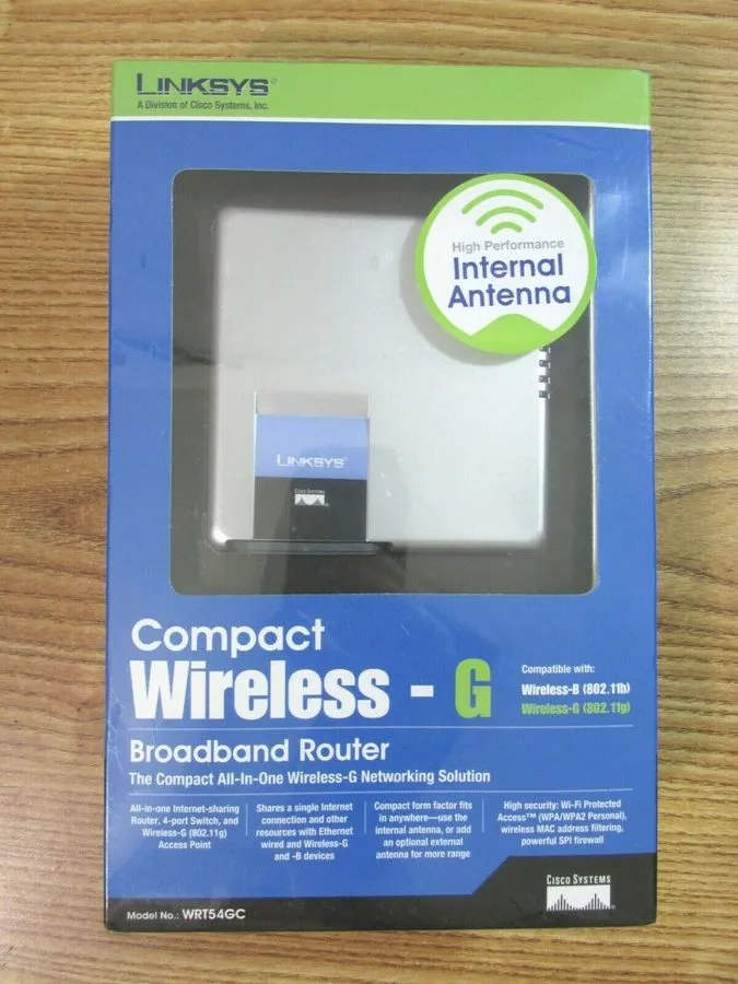 Маршрутизатор Linksys WRT54GC 54 Mbps 4-Port 10/100 Wireless G Router