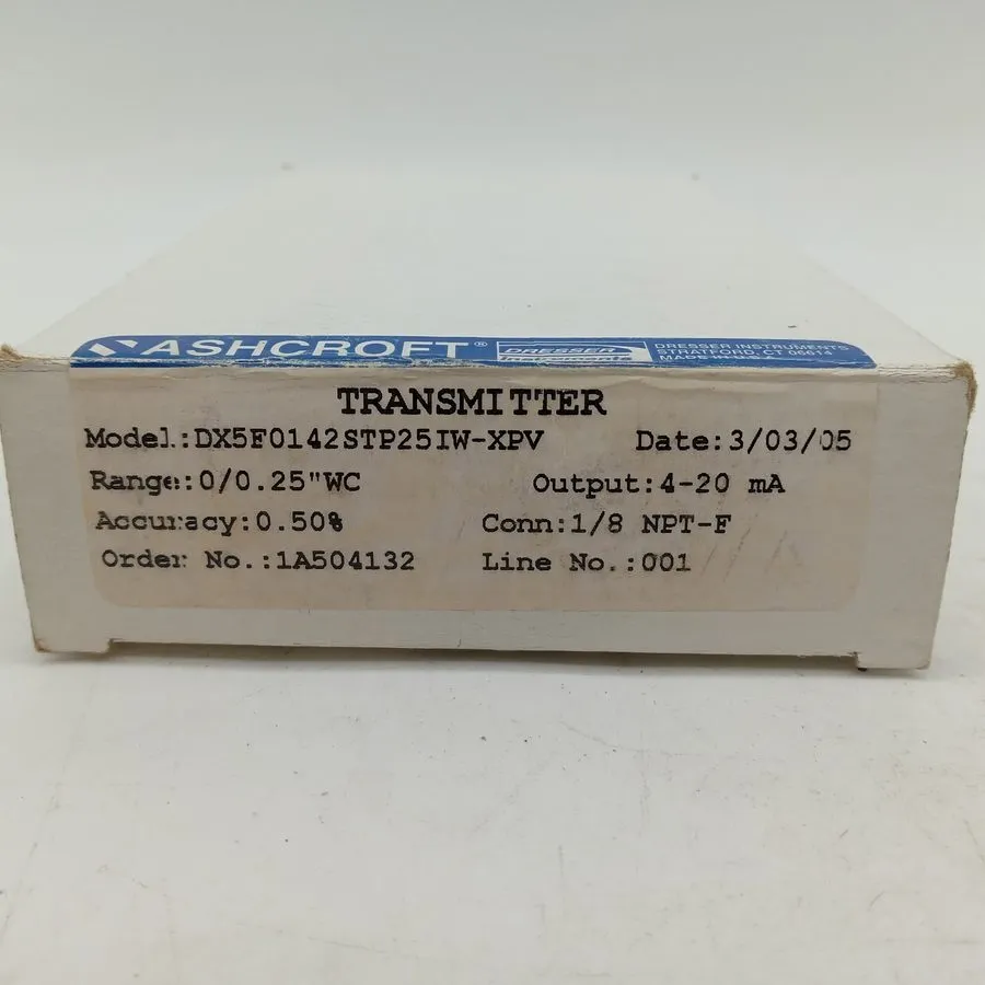 Датчик давления Ashcroft DX5F0142STP25IW-XPV Pressure Transmitter DXLDP