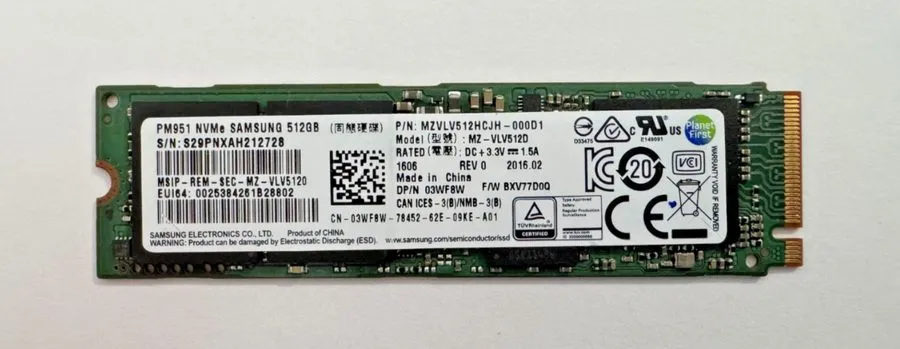 SSD-накопитель Samsung PM951 256GB NVMe M.2 SSD Health is 89%