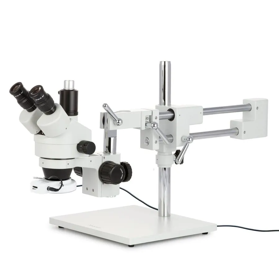 Микроскоп Professional Stereo Microscope 10×–80× 100–165 mm WD 56-LED Ring Light