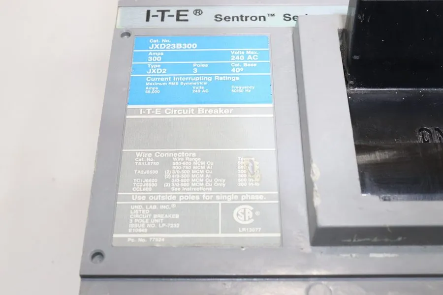 Автоматический выключатель Siemens Sentron Series JXD23B300 300A 3-Phase 3-Pole