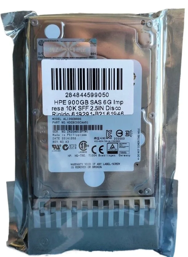 Жёсткий диск 619291-B21,619463-001,641552-004 HP 900GB 6G- SAS 10K 2.5IN DP ENT 
