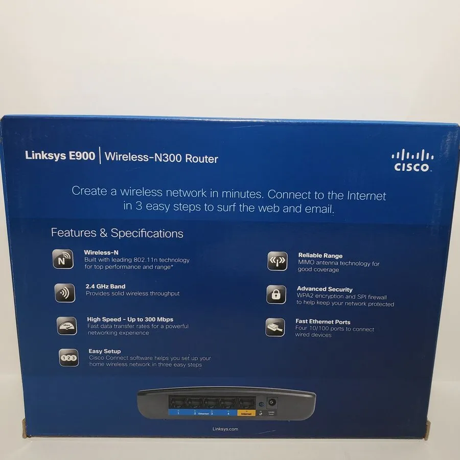 Маршрутизатор Cisco Linksys E1200 Wireless-N300 Wi-Fi Router With 4 Port Switch