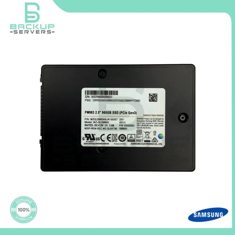 SSD-накопитель Samsung PM983 960GB MZ-QLB9600 MZQLB960HAJR-00007 PCIe Gen3 2.5" 