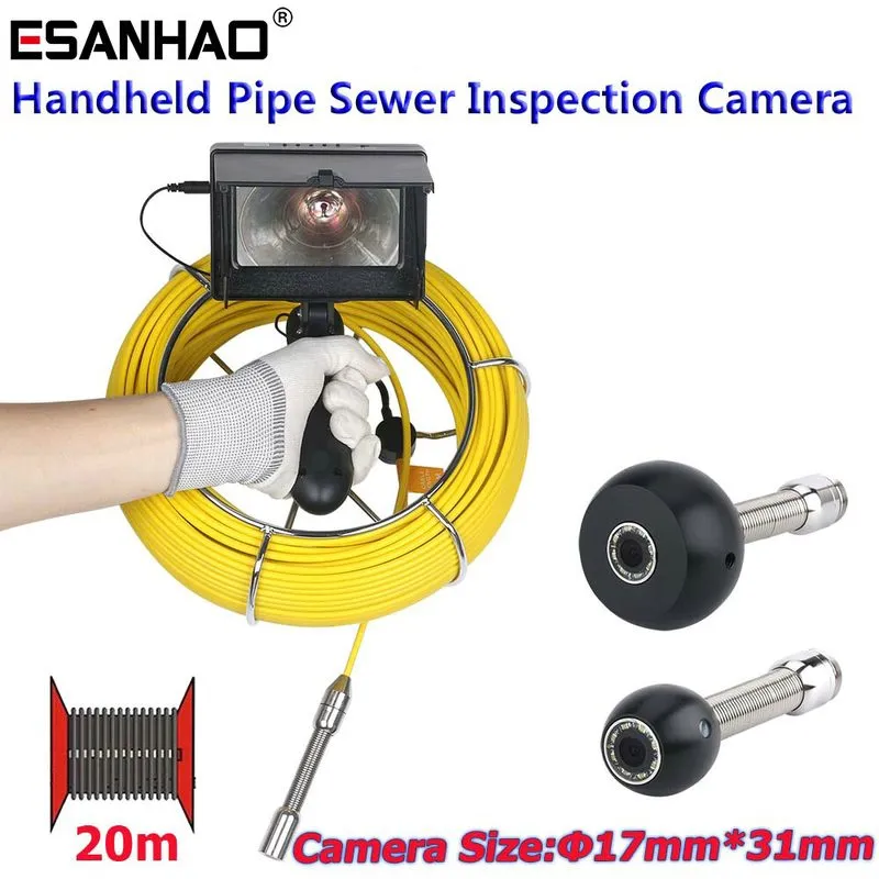 Камера для телеинспекции труб 9" Monitor 40M Pipe Inspection Camera IP68 HD 1000