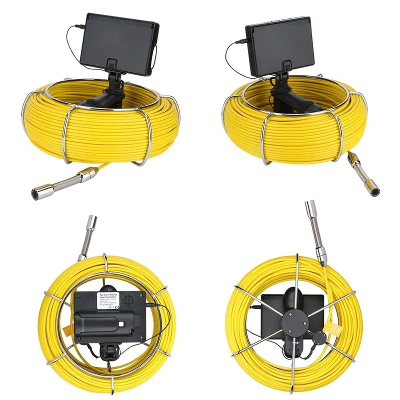 Камера для телеинспекции труб 9" Monitor 40M Pipe Inspection Camera IP68 HD 1000 — фото лота 2