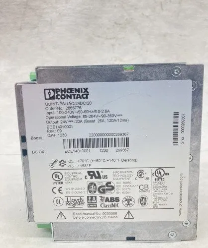 Блок питания 24V DIN Rail Power Supply Phoenix Contact 2866776 QUINT PS/1AC/24DC
