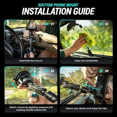 Вакуумная присоска CARMOUNT TitanX100 Suction Cup Phone Mount — фото лота 2