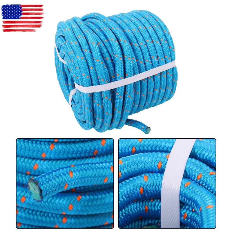 Таль 0.55 in x125ft Arborist Bull Rope Tree Hoist Rigging Line Polyester Rope Bl