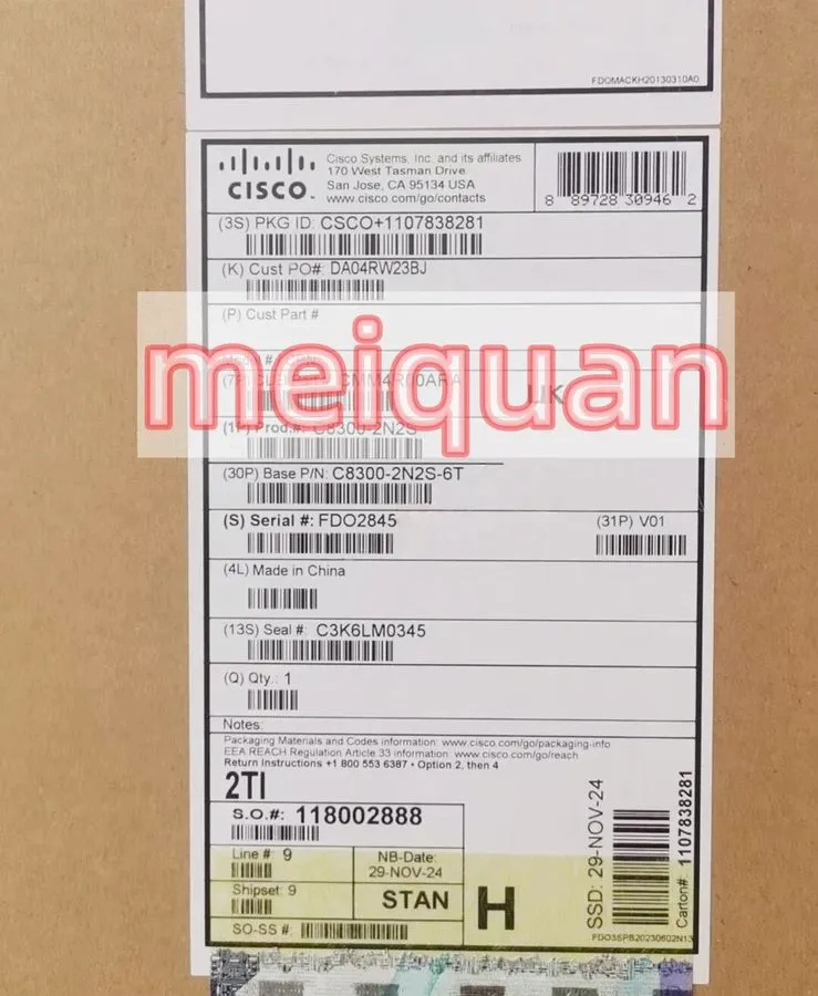 Маршрутизатор Cisco 8300 Series C8300-2N2S-6T 6 Port Router