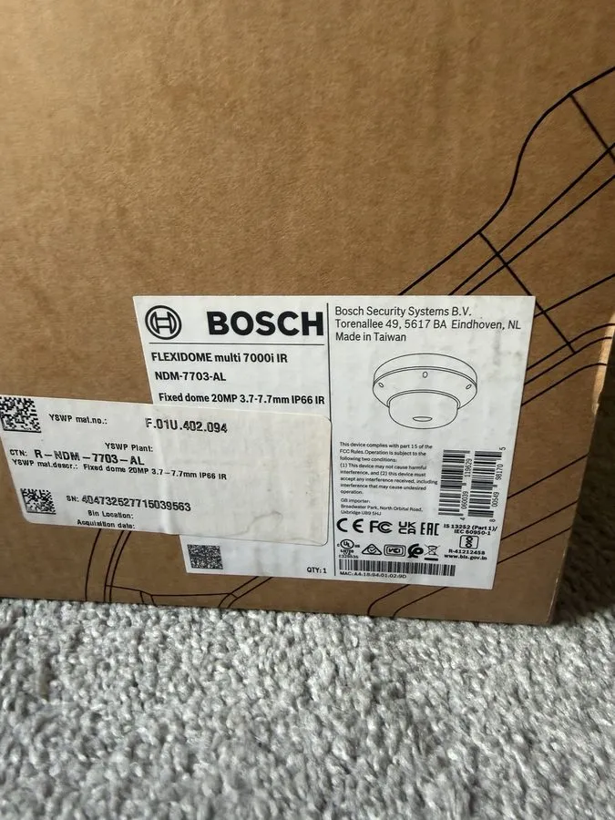 Камера Bosch NDM-7703-AL FLEXIDOME Multi 7000i IR 20MP IP66 Multi-Sensor Camera