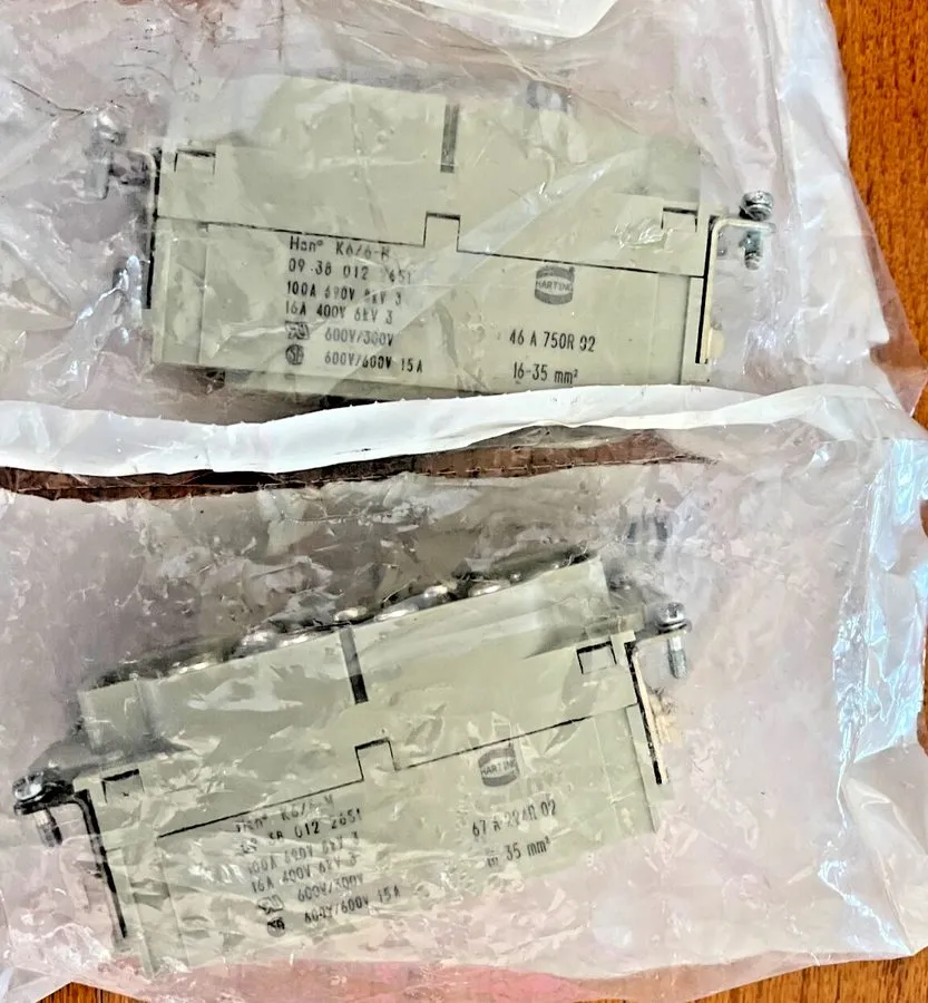 Разъём Harting HAN K 6/6 M Power Connector 09380122651 — фото лота 1
