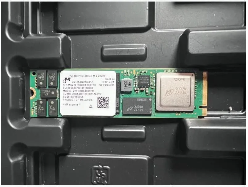 SSD-накопитель Micron 7450 Pro 480GB M.2 2280 NVMe PCIe Gen 4 SSD MTFDKBA480TFR- — фото лота 1