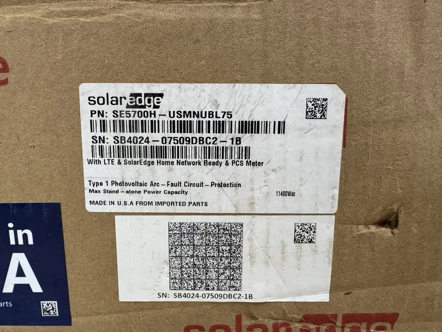 Инвертор SolarEdge SE5700H-USMNUBL75 Home Hub Inverter 5.7KW — фото лота 1