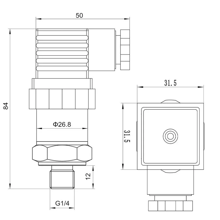 Датчик давления Pressure Transmitter Sensor 4-20mA 0-10V RS485 G1/4 NPT1/4 0-600