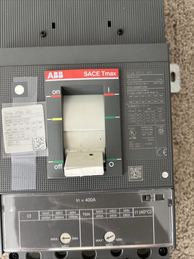 Автоматический выключатель ABB SACE Tmax XT5N 400 3-Pole 400A Molded Case Breake — фото лота 1