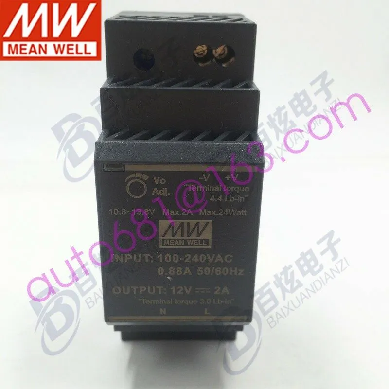 Блок питания Mean Well HDR-30-12 24W 12VDC 2A DIN Rail Switchmode Power Supply