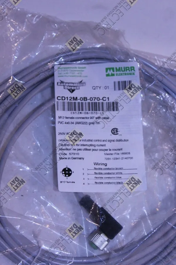 Соединительный кабель Murr Electronik, CD12M-0B-070-C1, Cordset 5p Female Angle 