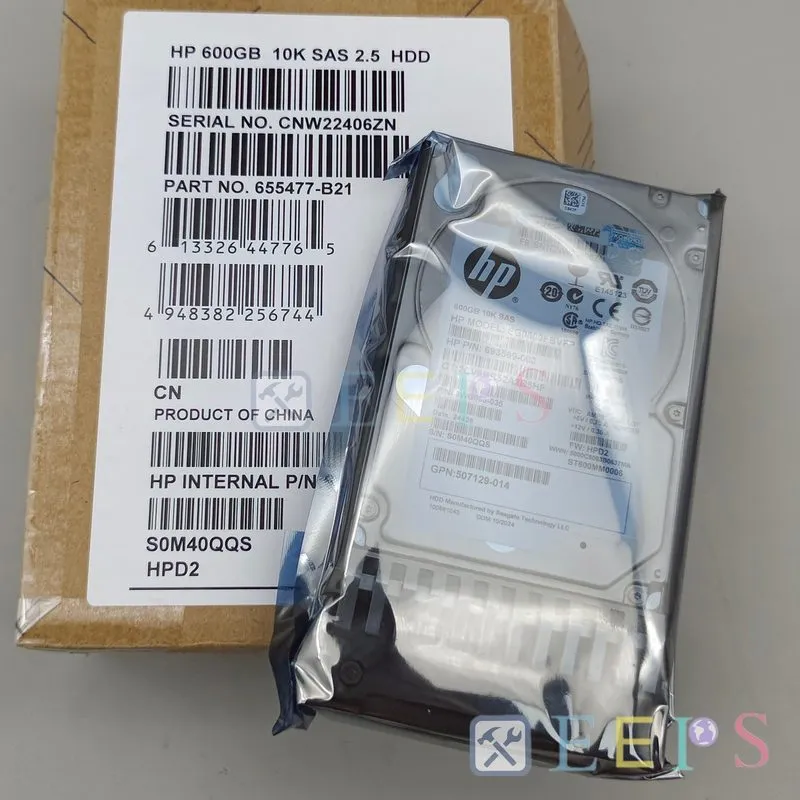 Жёсткий диск 655477-B21 655573-001 HP 600GB 10K 6G SFF 2.5'' Sas Hdd — фото лота 4