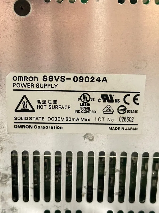 Блок питания Omron S8VS-09024A 90W 24VDC 3.75A DIN Rail Power Supply — фото лота 1