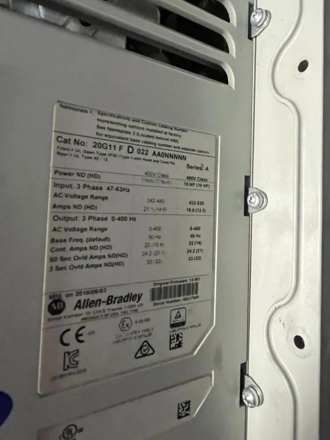 Частотный преобразователь 20G11FD022AA0NNNNN