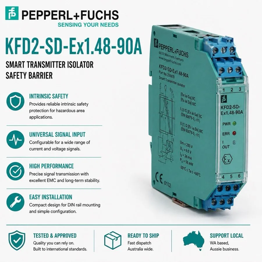 Датчик Pepperl+Fuchs KFD2-SD-Ex1.48-90A Smart Transmitter Isolator Safety Barrie — фото лота 1